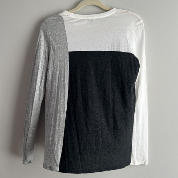 VINCE Colorblock Pima Cotton pullover long sleeve nwt top shirt in Small - Picture 5 of 7